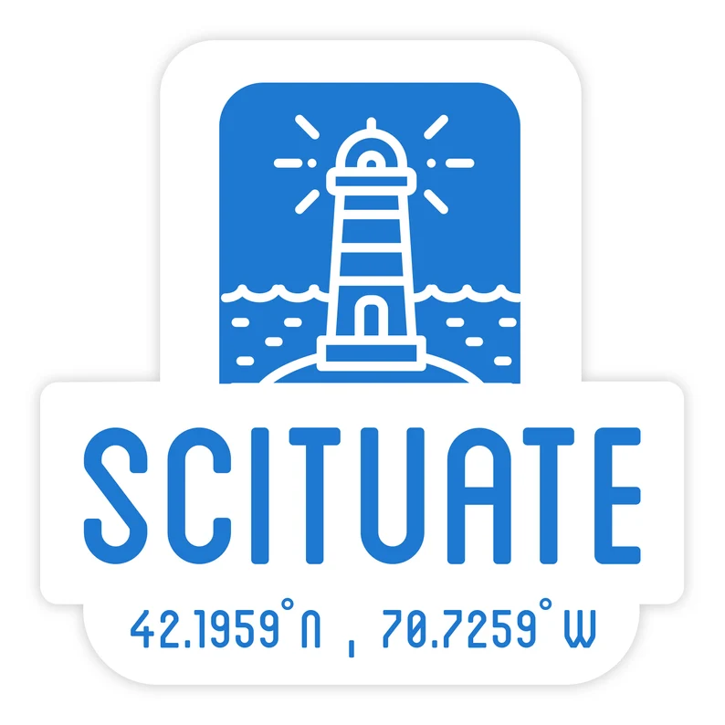 Scituate, Massachusetts Lighthouse Laptop Sticker