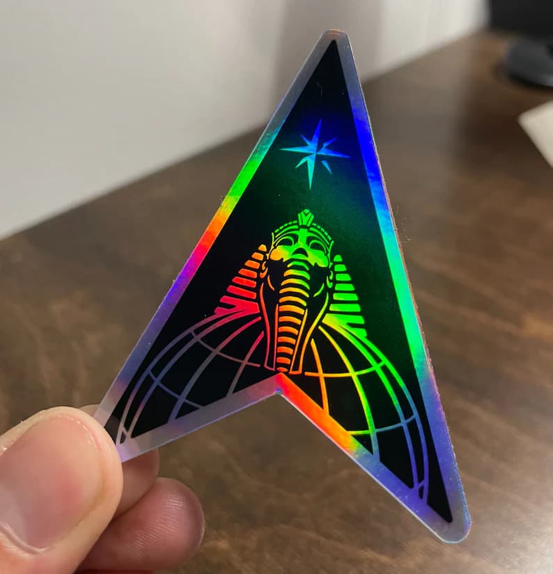Space Force Delta 18 Holographic Laptop Sticker